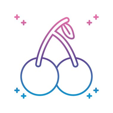 kiraz meyve simgesi, gradyan çizgi biçimi