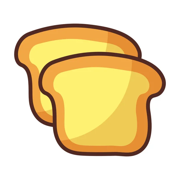 白い背景の上のパン屋のパン — ストックベクタ