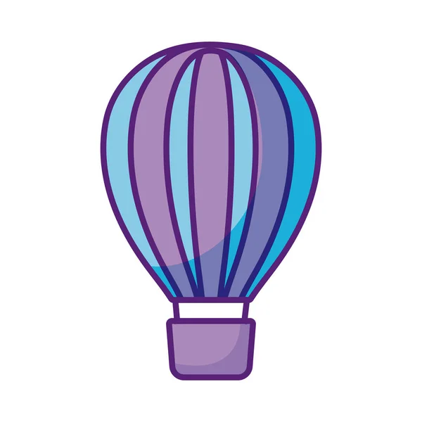 Ícone de balão de ar quente, estilo plano — Vetor de Stock