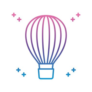 sıcak hava balonu simgesi, gradyan çizgi biçimi