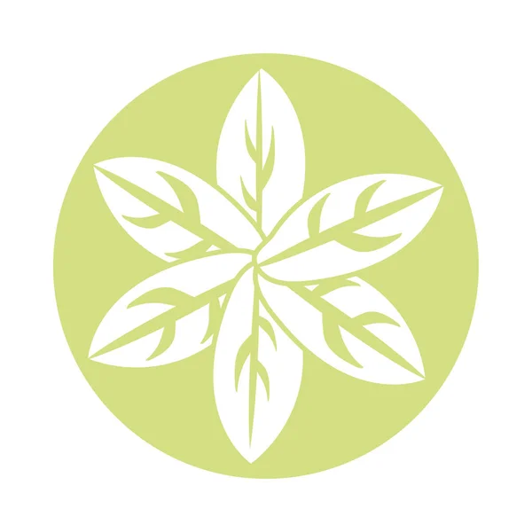 Icona foglie di menta, stile blocco — Vettoriale Stock