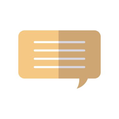 konuşma balonu simgesi, düz biçim