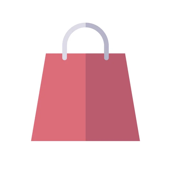 Icono de la bolsa de compras, estilo plano — Vector de stock