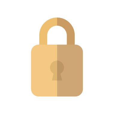 güvenlik kilidi simgesi, düz stil