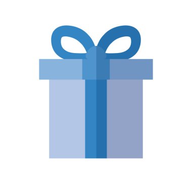 hediye kutusu simgesi, mavi özet biçimi