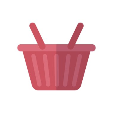 Alışveriş sepeti simgesi, düz stil
