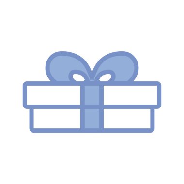 hediye kutusu simgesi, mavi özet biçimi