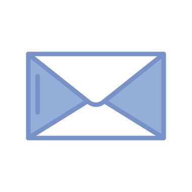 envelope icon, blue outline style