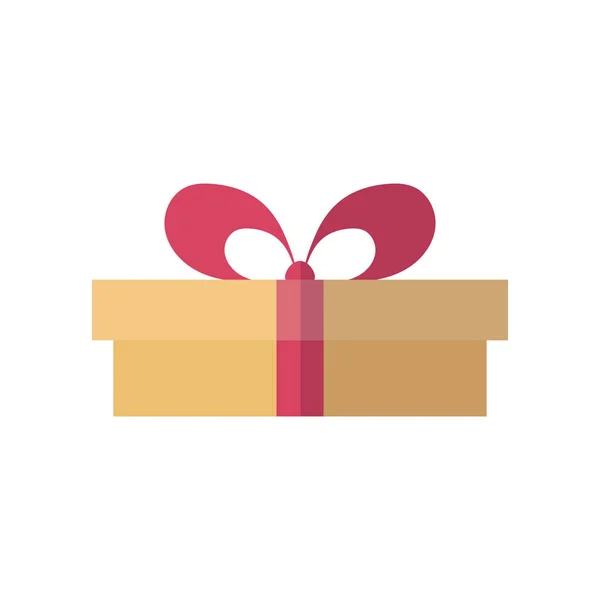 Icono de caja de regalo, estilo plano — Vector de stock