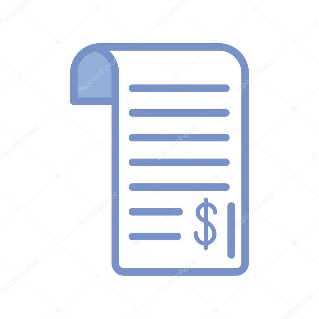 money bill icon, blue outline style