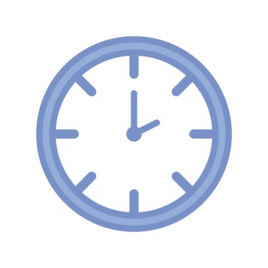 clock icon, blue outline style