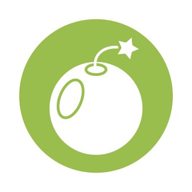 Dinamit bombası, siluet tarzı simge