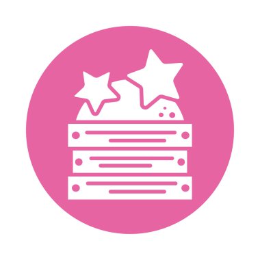 Yıldızlı kutu, siluet biçimi simgesi