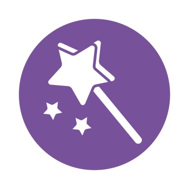 sihirli değnek, siluet tarzı simge