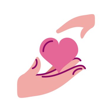 Kalbi tutan el, çizgi tarzı ve rengi