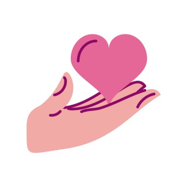 Kalbi tutan el, çizgi tarzı ve rengi