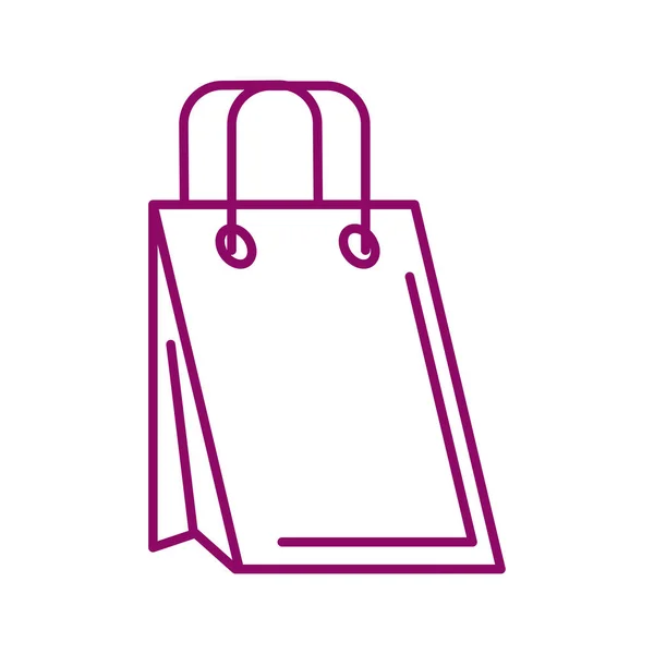 Alışveriş çantası, satır biçimi simgesi — Stok Vektör
