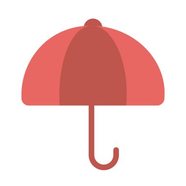 Beyaz arkaplanda klasik şemsiye