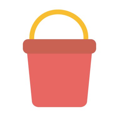 Beyaz arkaplanda kova kırmızısı