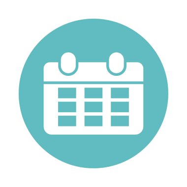 takvim anımsatıcı, blok ve düz biçim simgesi