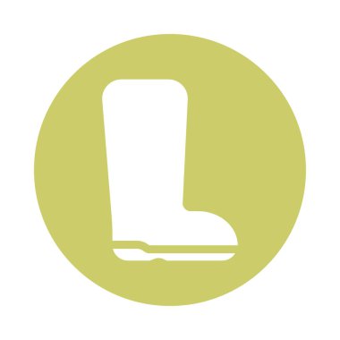 kauçuk çizme, blok ve düz biçim simgesi