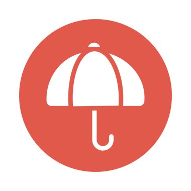 Klasik şemsiye, blok ve düz biçim simgesi