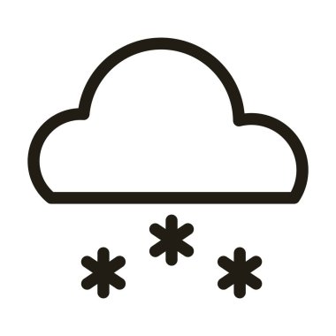 Karlı bulut, çizgi biçimi simgesi