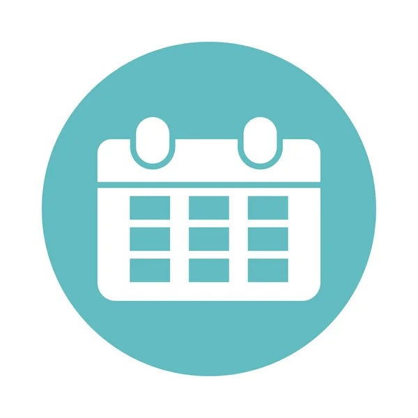 Kalender påminnelse, block och platt stil ikon — Stock vektor
