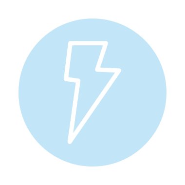 Kış gök gürültüsü, blok ve düz stil simgesi