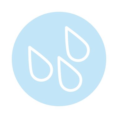 Kışın yağmur damlaları, blok ve düz biçim simgesi