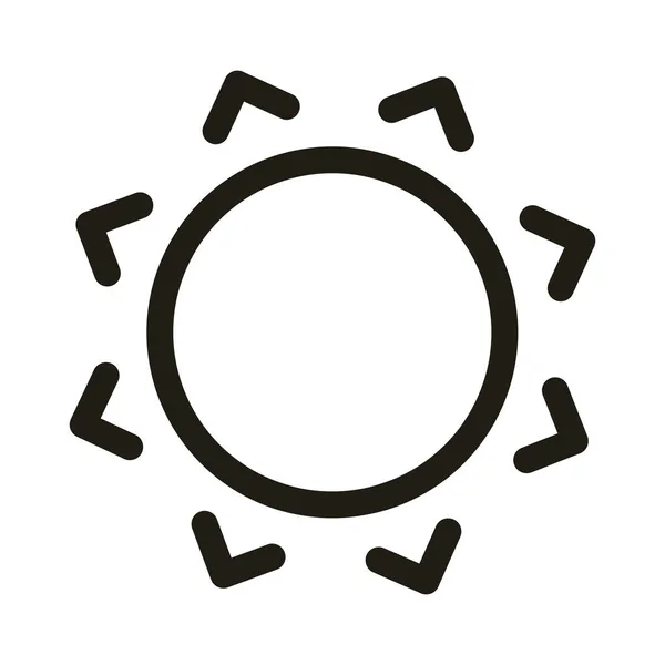 Sol radiante, icono de estilo de línea — Vector de stock