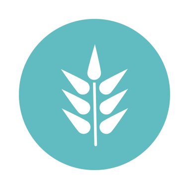 yeşil yapraklar, blok ve düz biçim simgesi