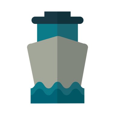 Benzin nakliye teknesi beyaz arka planda