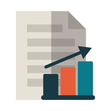 Beyaz arkaplanda grafikleri olan belge