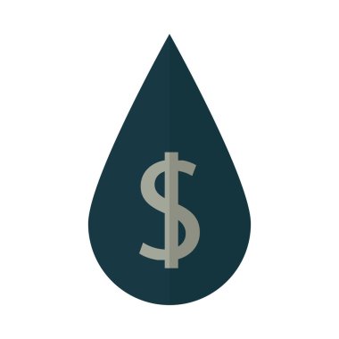 Beyaz arkaplanda dolar sembolü olan yağ