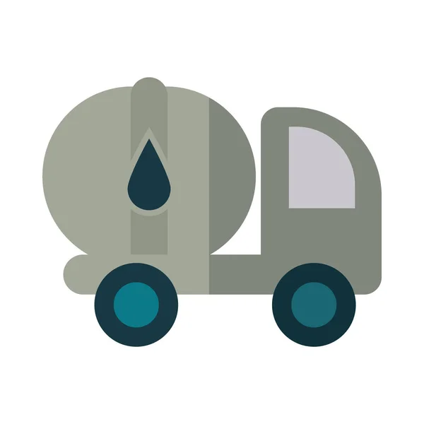 白い背景のガソリントラック — ストックベクタ