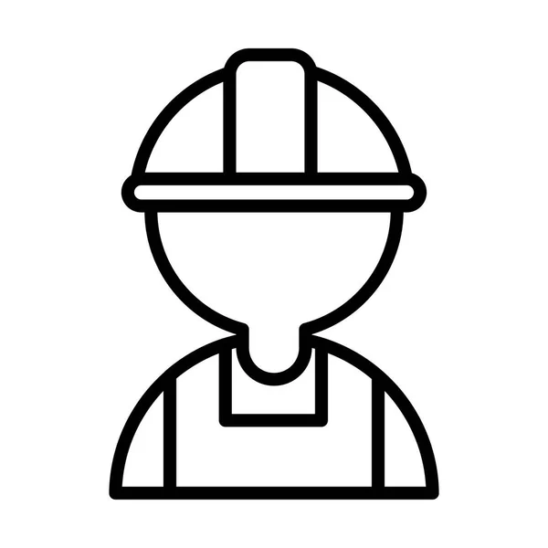 Oil refinery operator , line style icon — Stock Vector