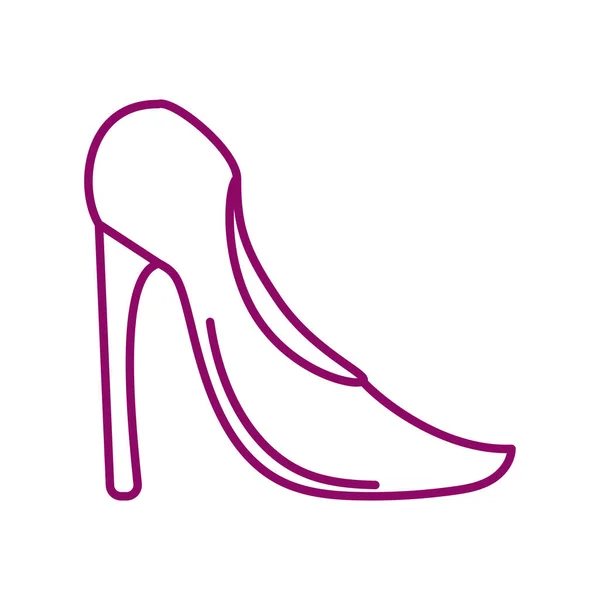 Chaussures à talons hauts, icône de style ligne — Image vectorielle