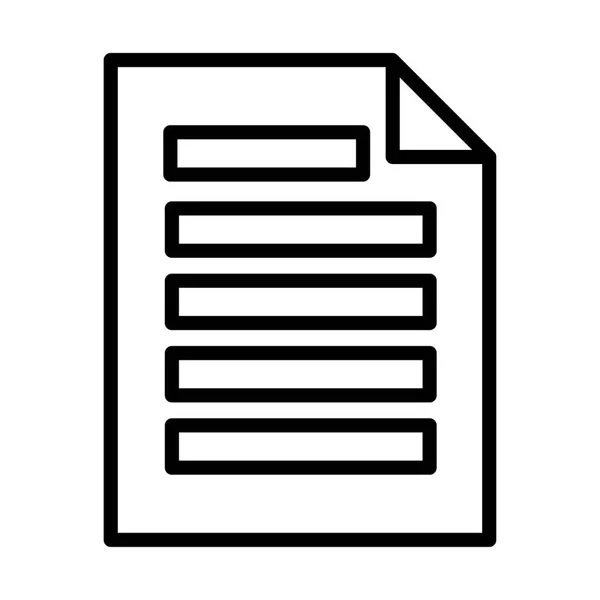 Documento escrito, línea icono de estilo — Vector de stock