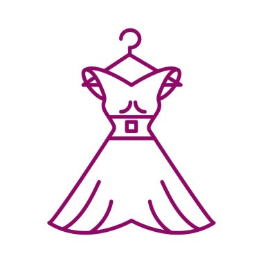 Kadın elbisesi, satır biçimi simgesi