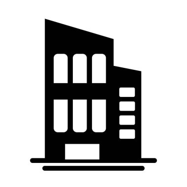 Apartman ve ofis kulesi, siluet tarzı simge