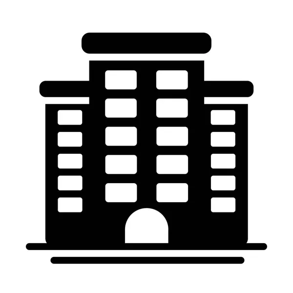 Tower of apartment and office building , silhouette style icon — Stock Vector