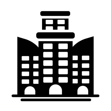 Apartman ve ofis kulesi, siluet tarzı simge