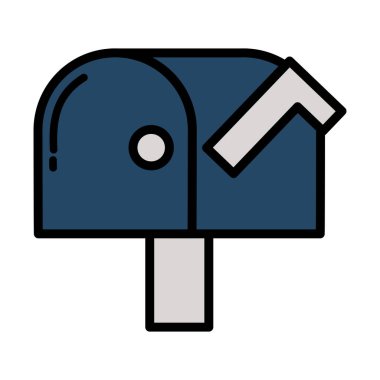 Beyaz arkaplanda posta kutusu