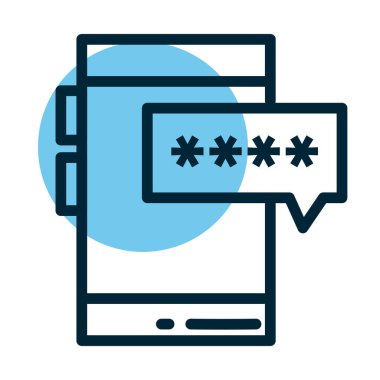 Şifreli akıllı telefon, satır biçimi simgesi