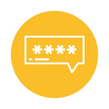 konuşma kabarcığı parolası, blok ve düz biçim simgesi