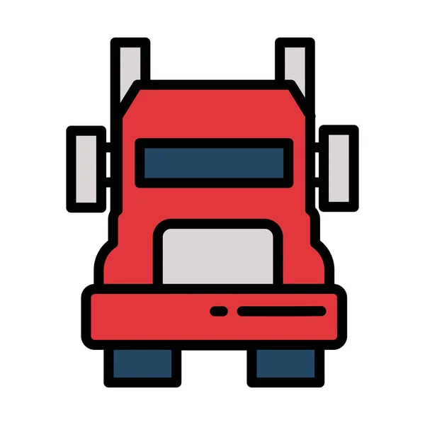 Camión de transporte de carga sobre fondo blanco — Vector de stock