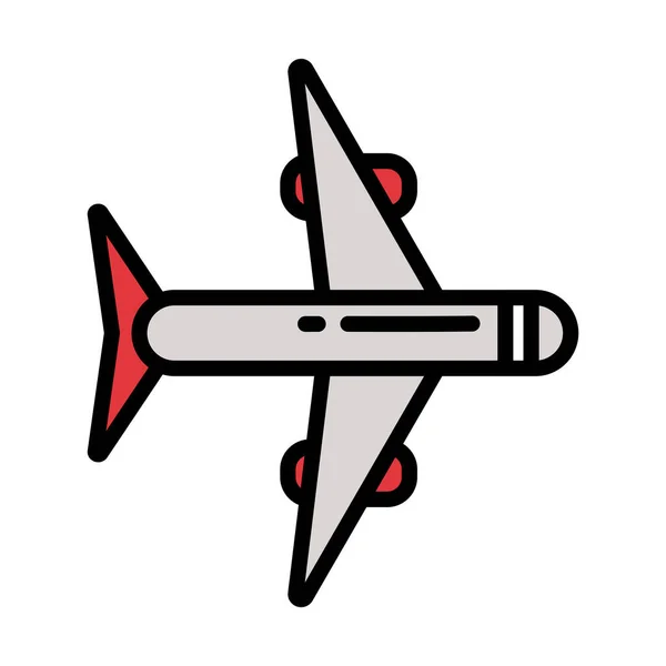 Avião de passageiros no fundo branco —  Vetores de Stock