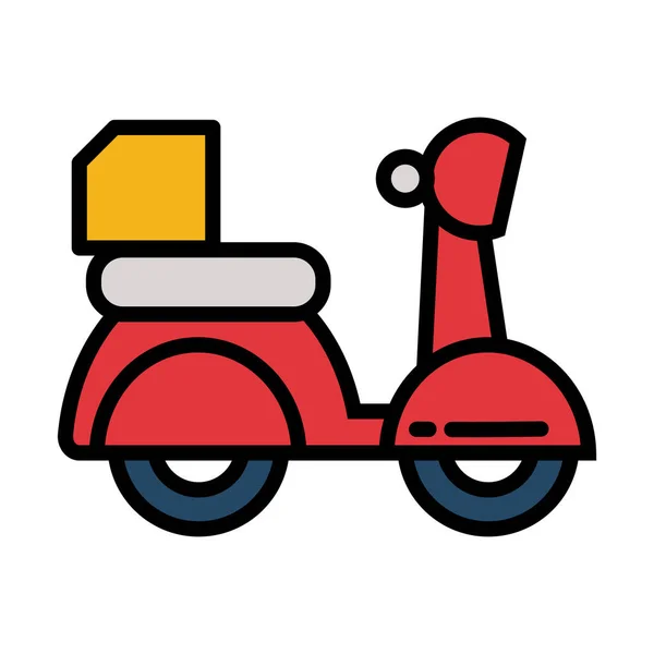 Service de moto, commande, expédition, transport rapide et gratuit — Image vectorielle