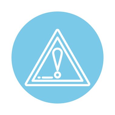 uyarı sembolü, blok ve düz biçim simgesi